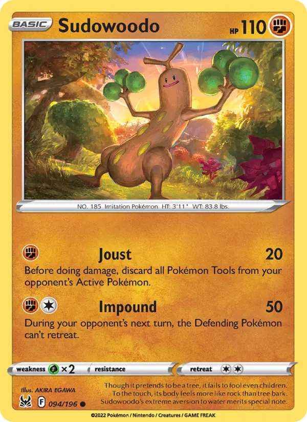Sudowoodo Common Pokemon card #094 from Lost Origin