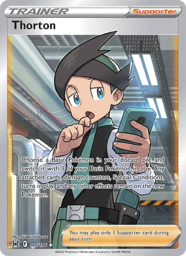 Thorton Ultra Rare Pokemon card #195 from Lost Origin