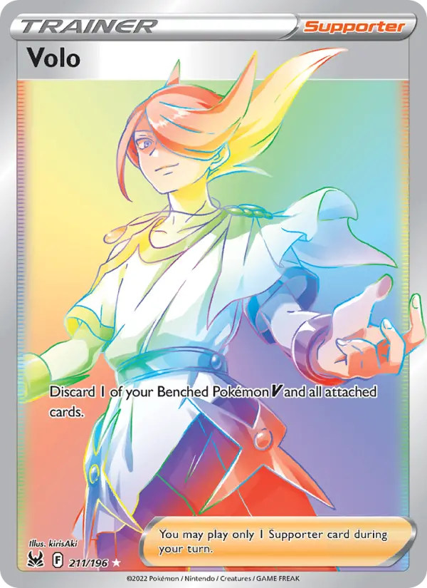 Volo Secret Rare Pokemon card #211 from Lost Origin
