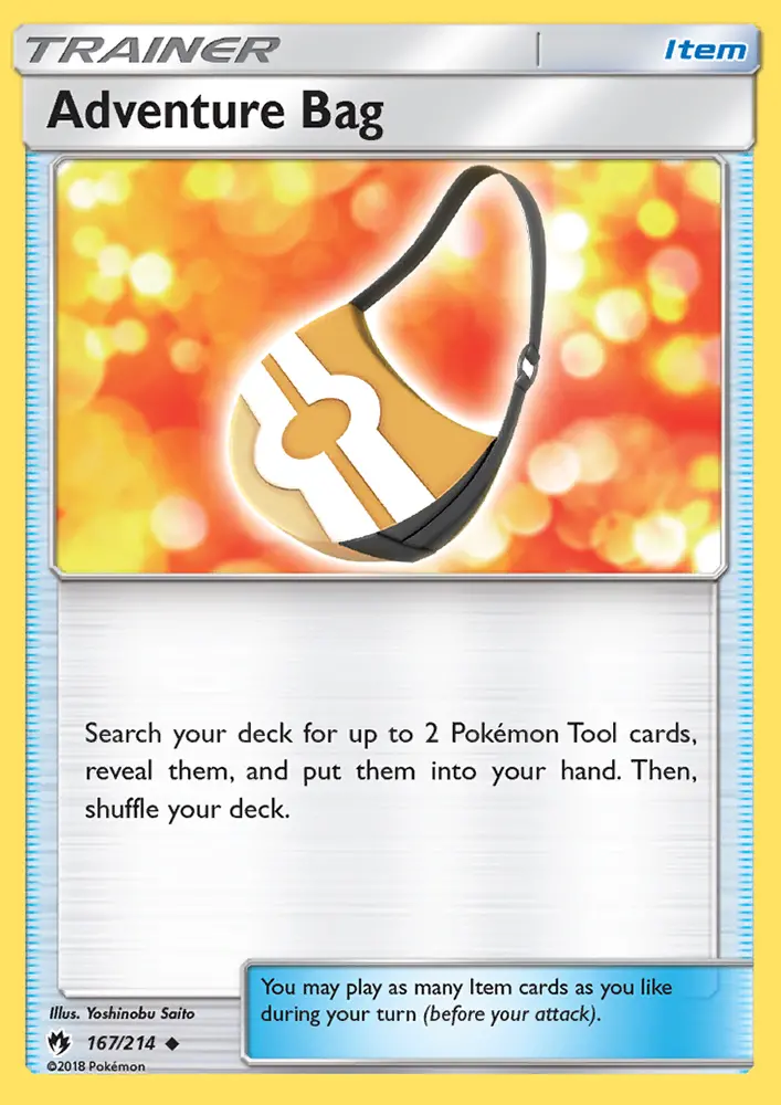 Adventure Bag Uncommon Pokemon card #167 from Lost Thunder