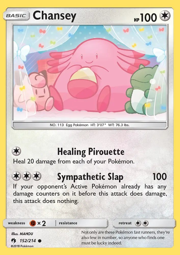 Chansey Common Pokemon card #152 from Lost Thunder