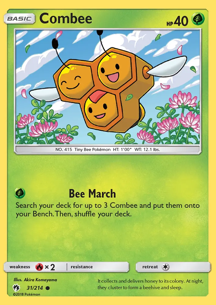 Combee Common Pokemon card #31 from Lost Thunder