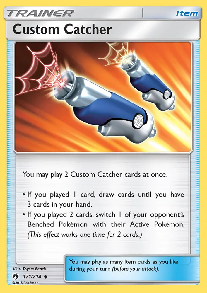 Custom Catcher Uncommon Pokemon card #171 from Lost Thunder