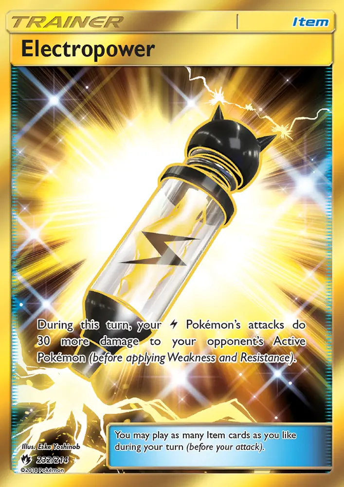 Electropower Secret Rare Pokemon card #232 from Lost Thunder