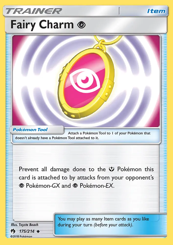 Fairy Charm Psychic Uncommon Pokemon card #175 from Lost Thunder