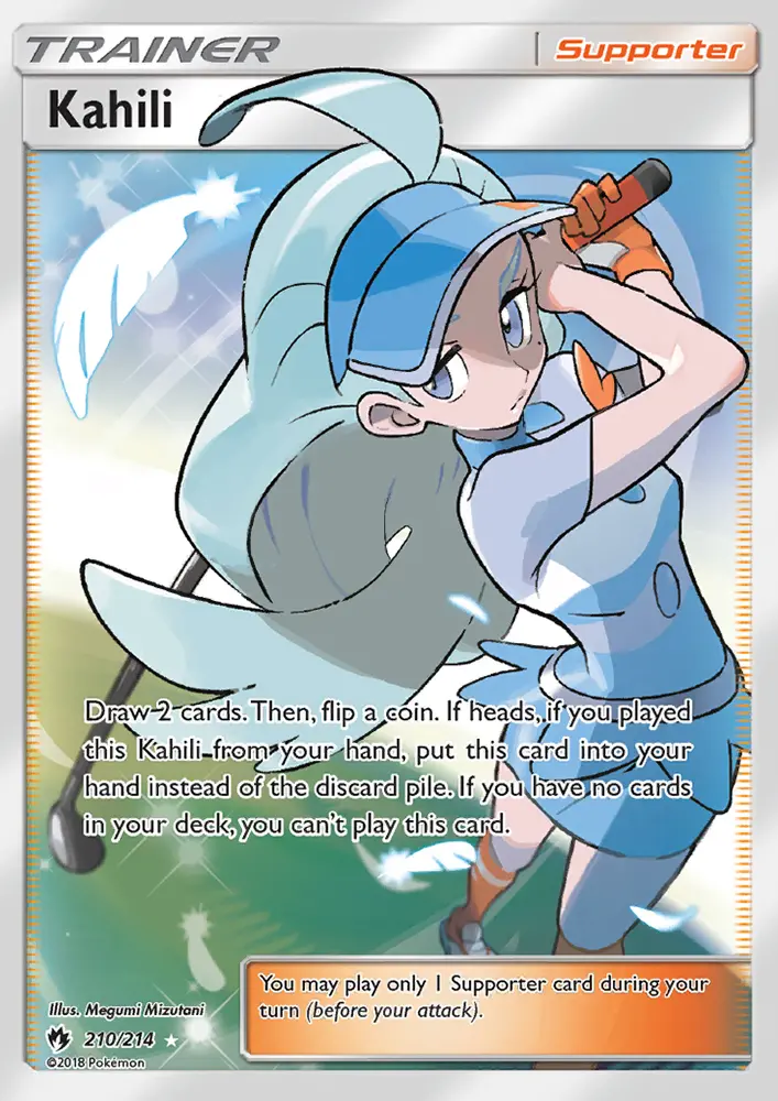 Kahili Ultra Rare Pokemon card #210 from Lost Thunder