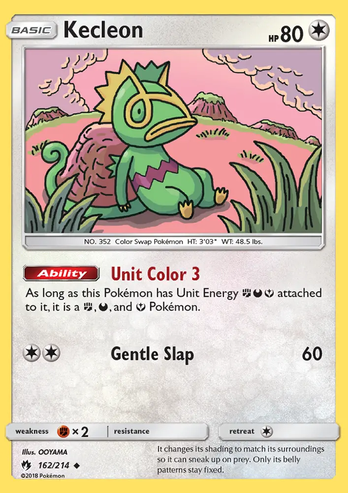 Kecleon Uncommon Pokemon card #162 from Lost Thunder