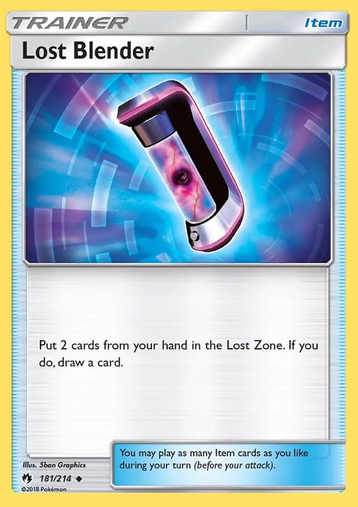 Lost Blender Uncommon Pokemon card #181 from Lost Thunder
