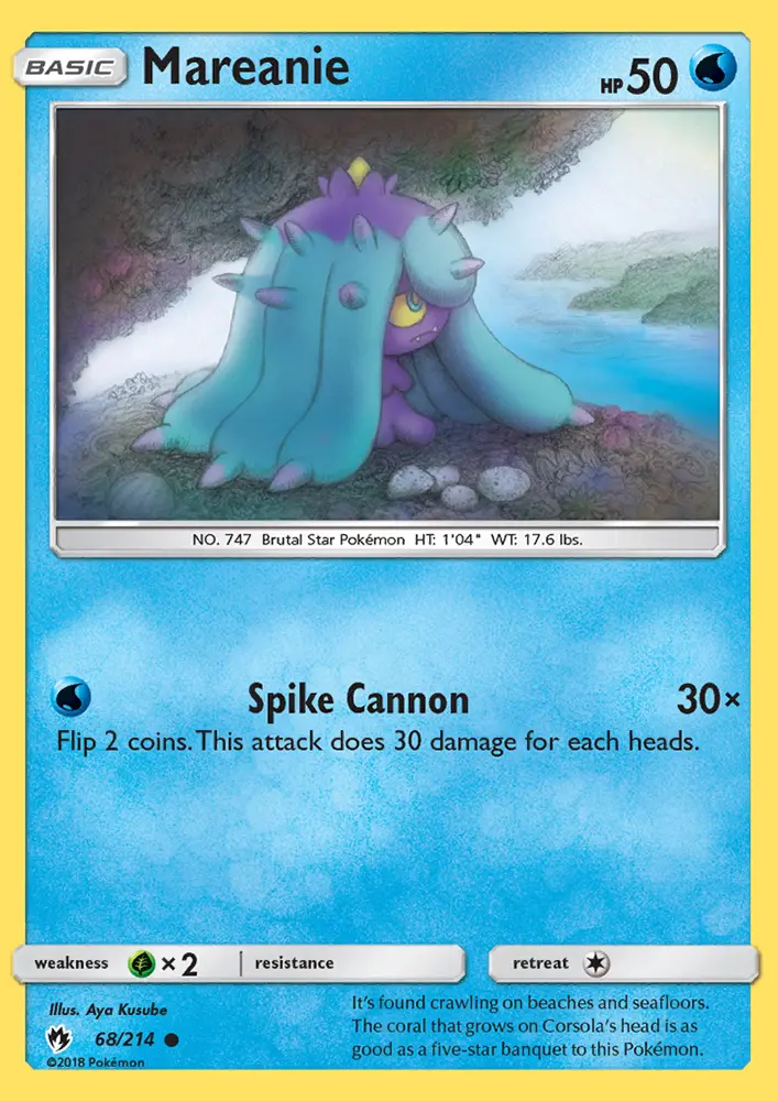 Mareanie Common Pokemon card #68 from Lost Thunder