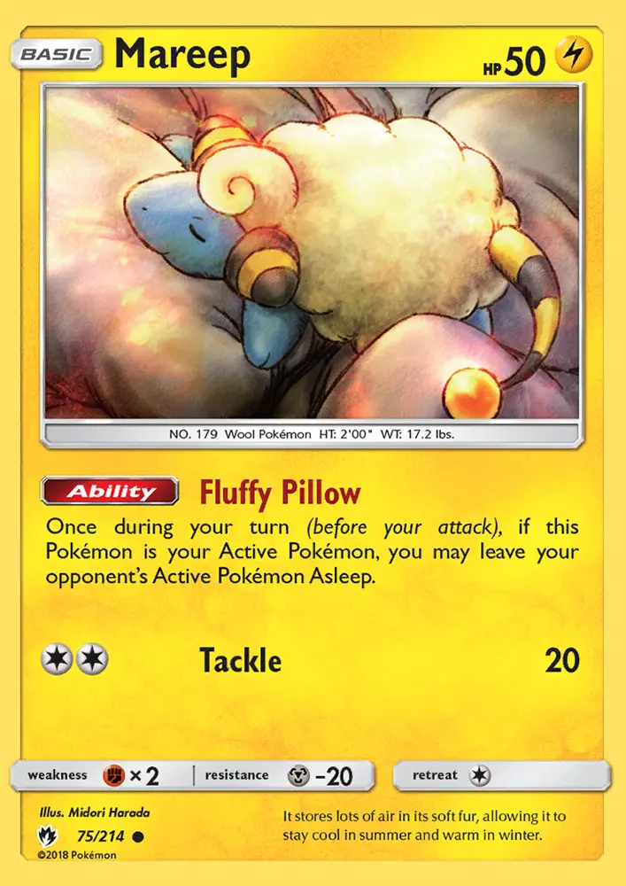 Mareep Common Pokemon card #75 from Lost Thunder