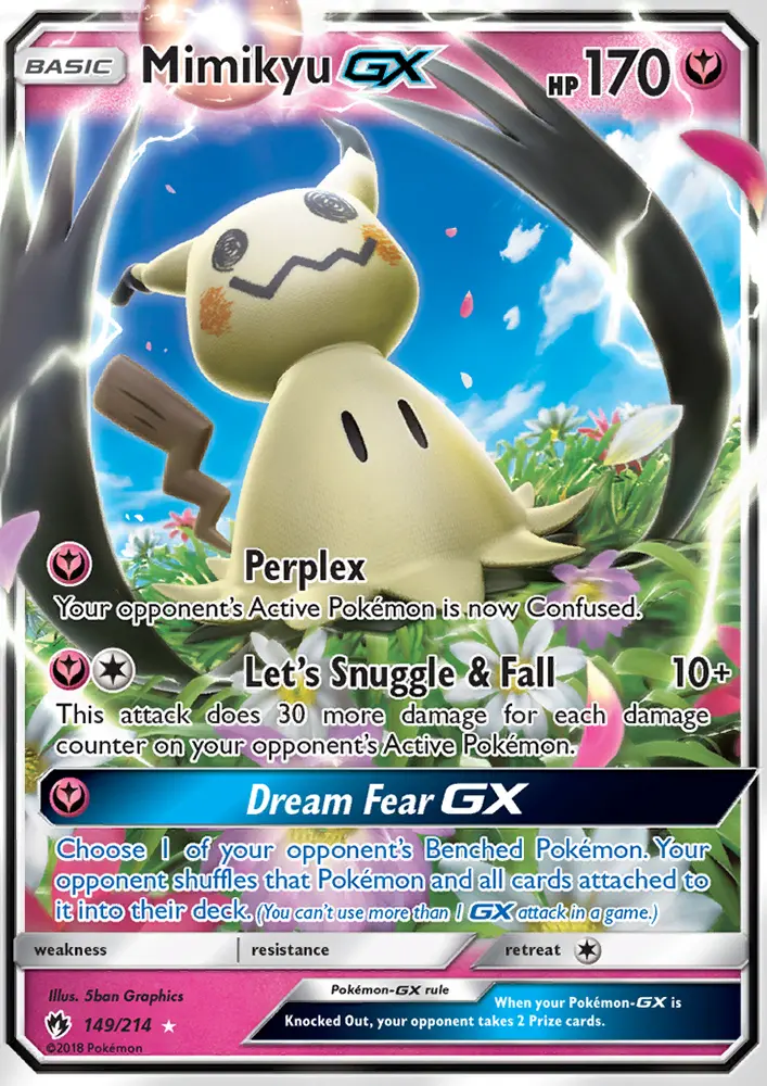 Mimikyu GX Ultra Rare Pokemon card #149 from Lost Thunder