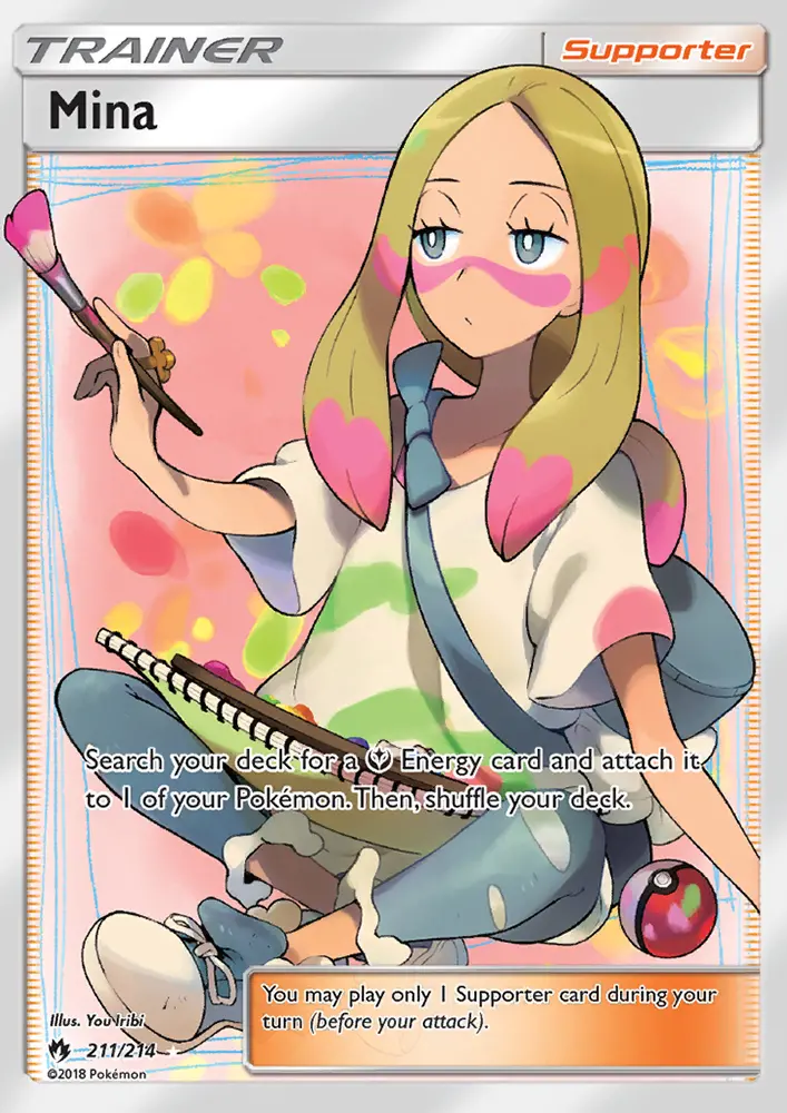 Mina Ultra Rare Pokemon card #211 from Lost Thunder