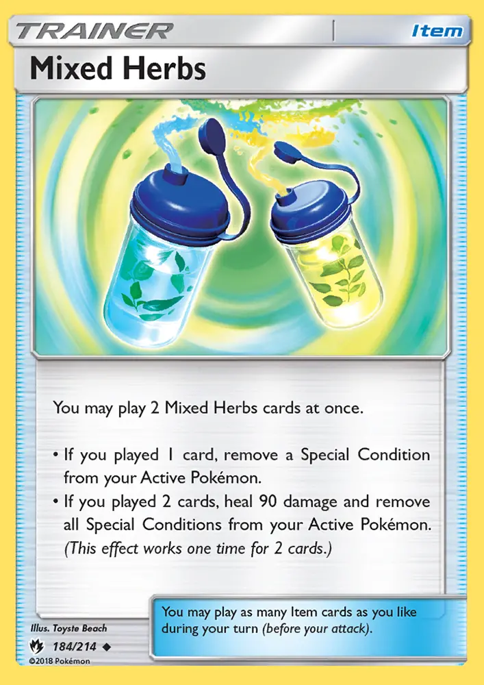 Mixed Herbs Uncommon Pokemon card #184 from Lost Thunder