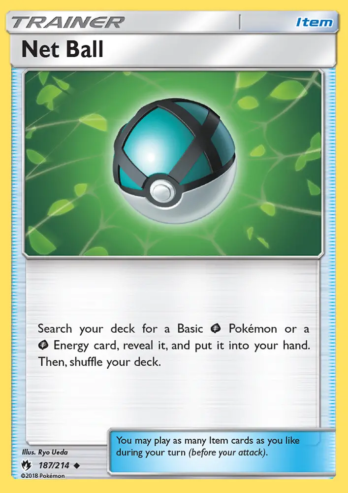 Net Ball Uncommon Pokemon card #187 from Lost Thunder