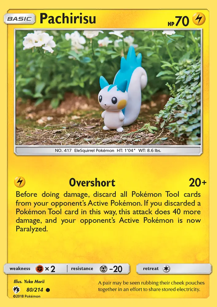 Pachirisu Common Pokemon card #80 from Lost Thunder
