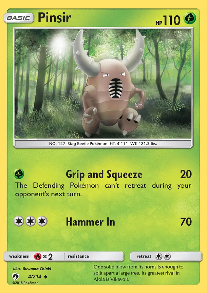 Pinsir Uncommon Pokemon card #4 from Lost Thunder