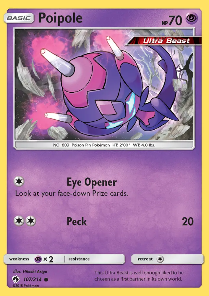 Poipole Common Pokemon card #107 from Lost Thunder