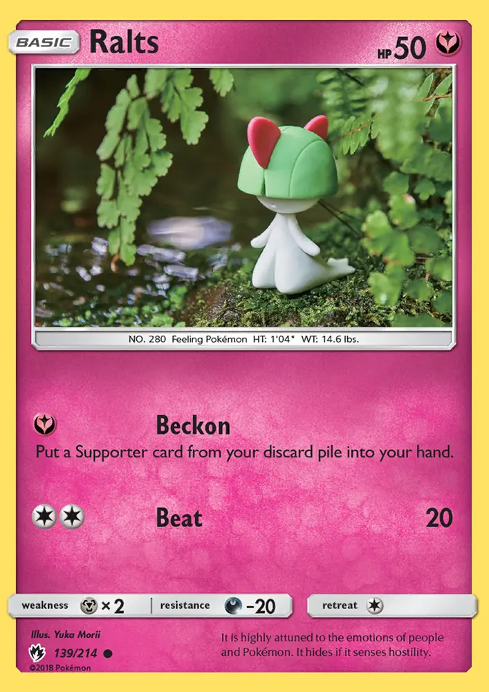 Ralts Common Pokemon card #139 from Lost Thunder