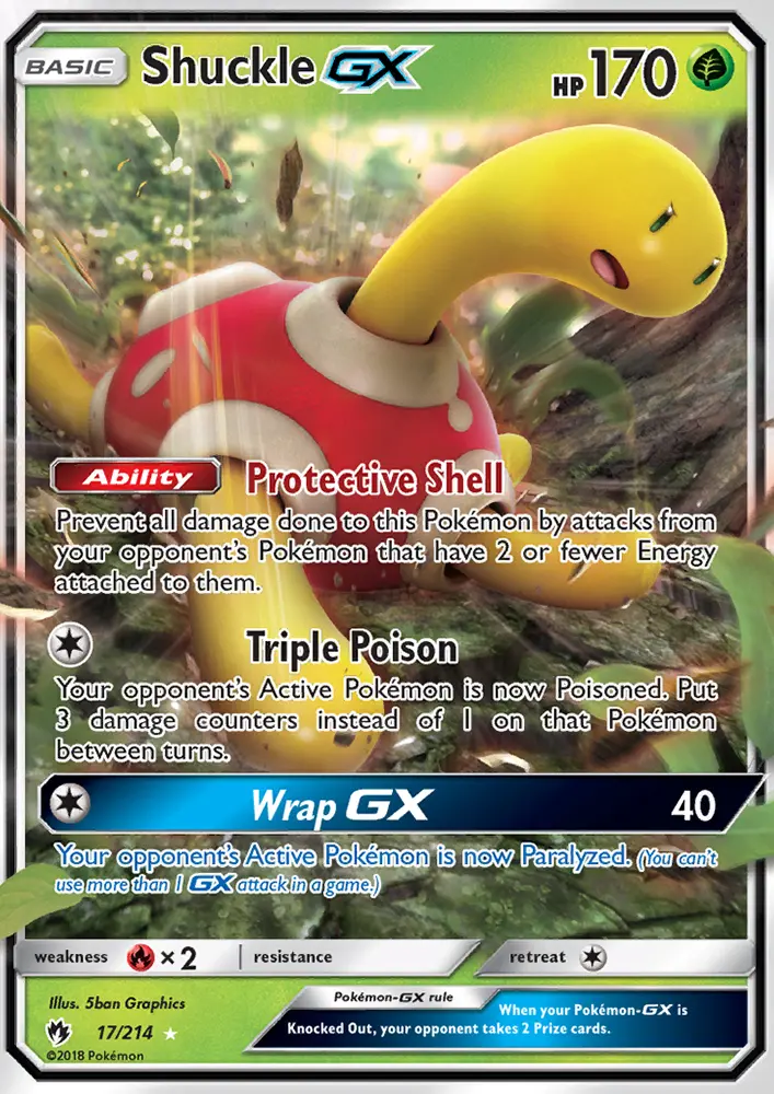 Shuckle GX Ultra Rare Pokemon card #17 from Lost Thunder