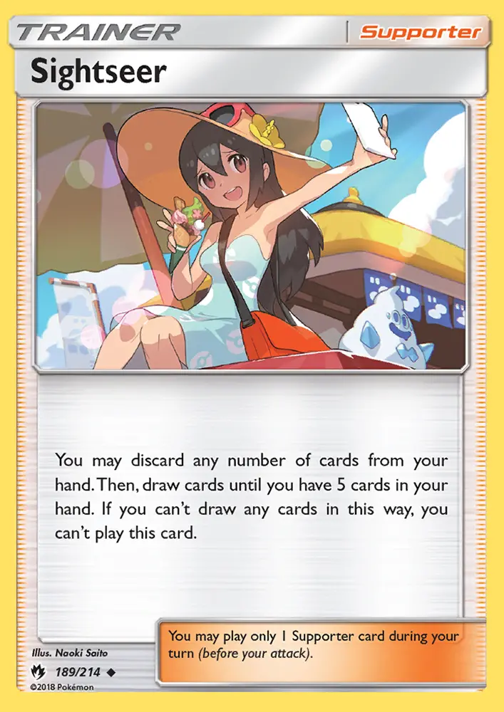 Sightseer Uncommon Pokemon card #189 from Lost Thunder