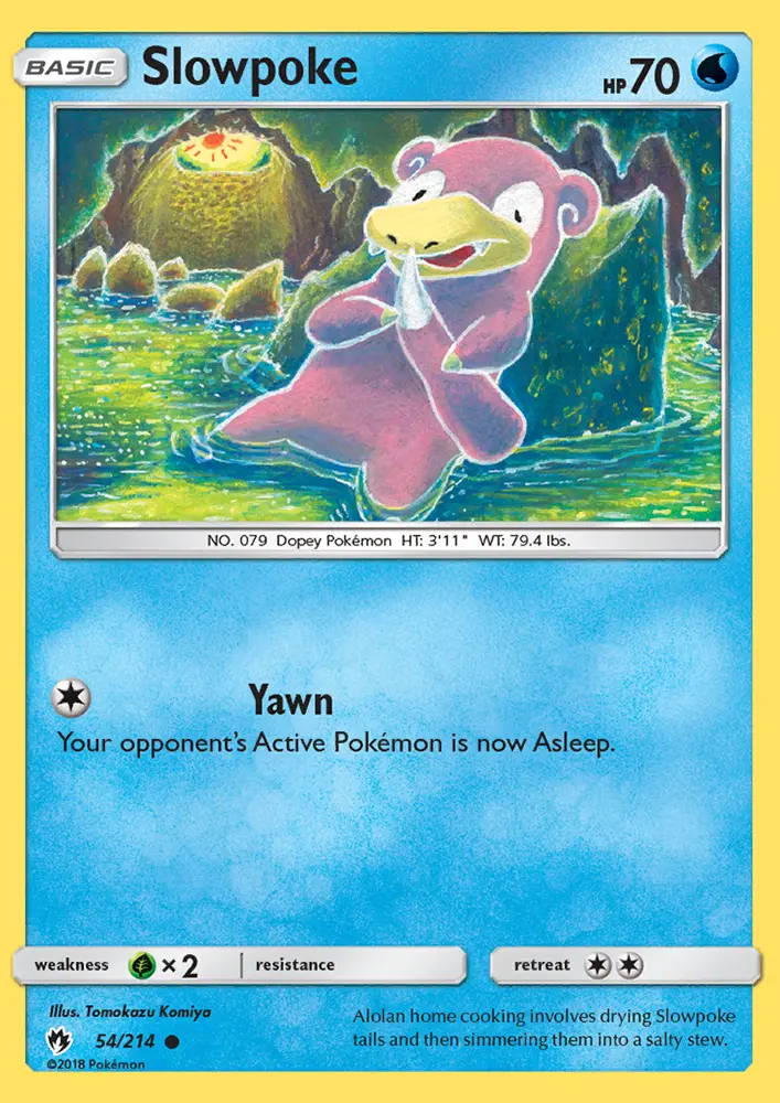 Slowpoke Common Pokemon card #54 from Lost Thunder