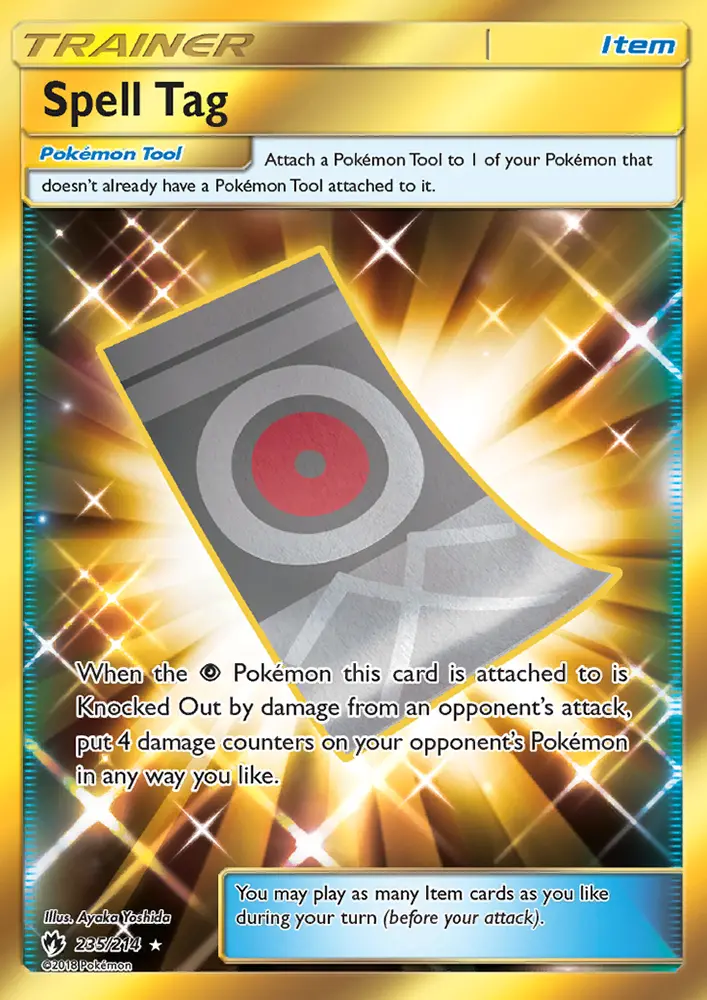 Spell Tag Secret Rare Pokemon card #235 from Lost Thunder