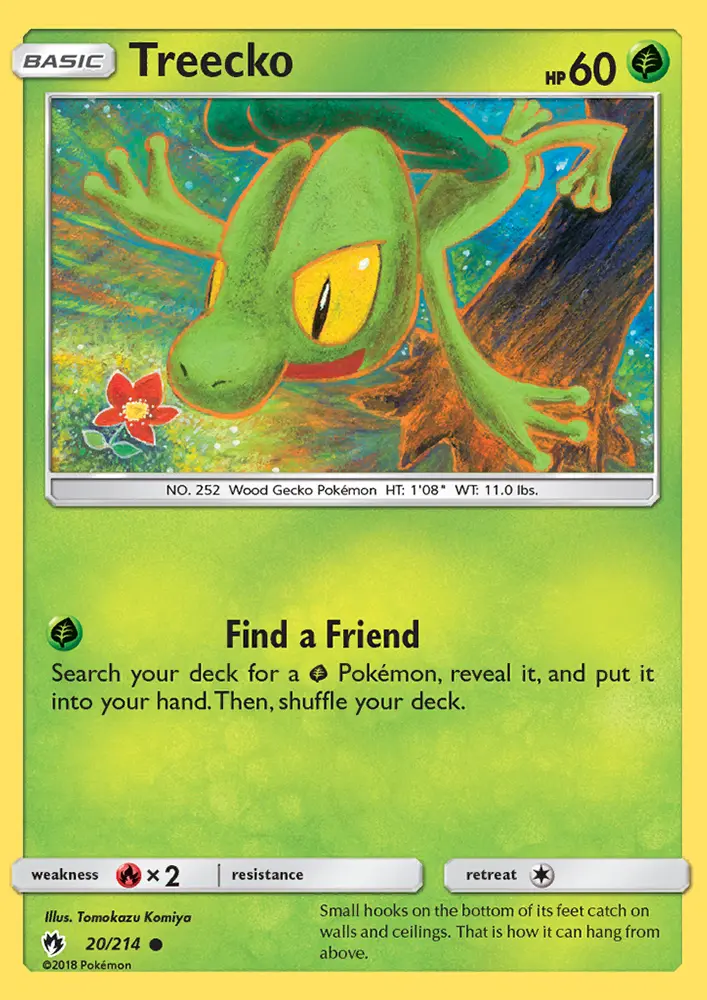 Treecko Common Pokemon card #20 from Lost Thunder