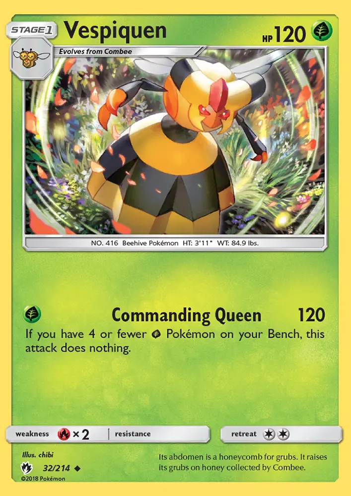 Vespiquen Uncommon Pokemon card #32 from Lost Thunder