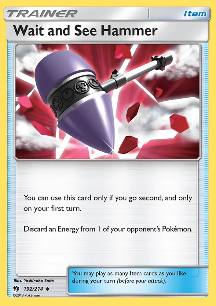 Wait and See Hammer Uncommon Pokemon card #192 from Lost Thunder