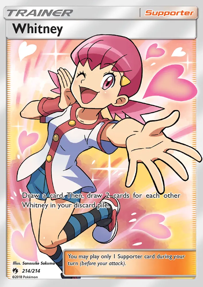 Whitney Ultra Rare Pokemon card #214 from Lost Thunder