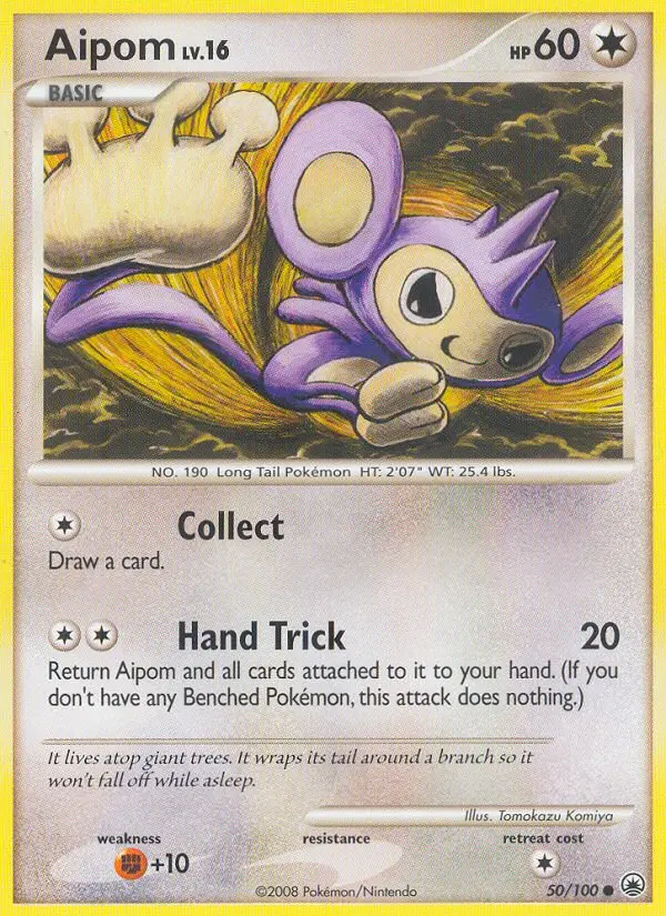 Aipom Common Pokemon card #50 from Majestic Dawn