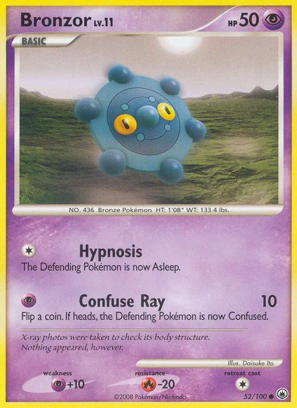 Bronzor Common Pokemon card #52 from Majestic Dawn