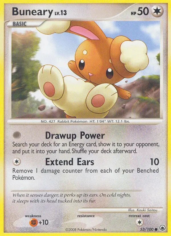 Buneary Common Pokemon card #53 from Majestic Dawn