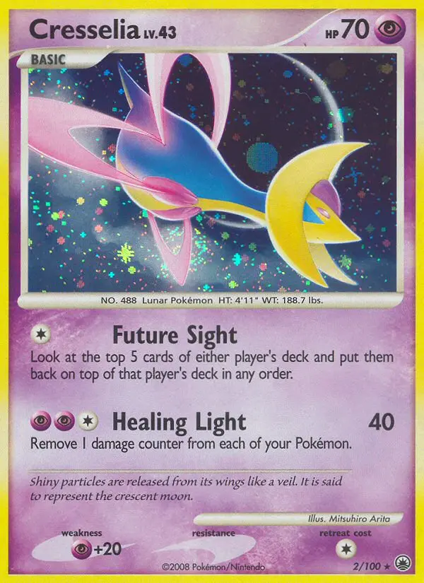 Cresselia Rare Holo Pokemon card #2 from Majestic Dawn