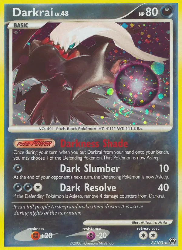 Darkrai Rare Holo Pokemon card #3 from Majestic Dawn
