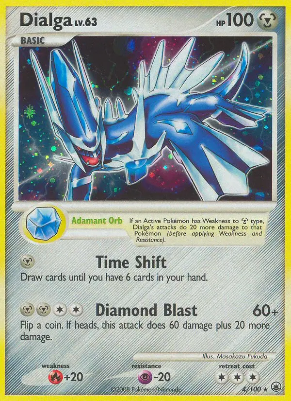Dialga Rare Holo Pokemon card #4 from Majestic Dawn