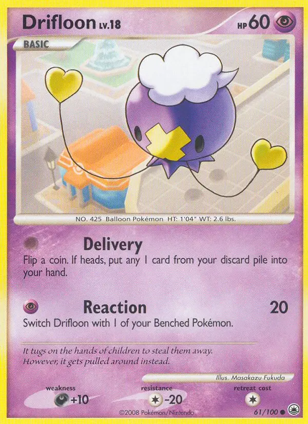 Drifloon Common Pokemon card #61 from Majestic Dawn