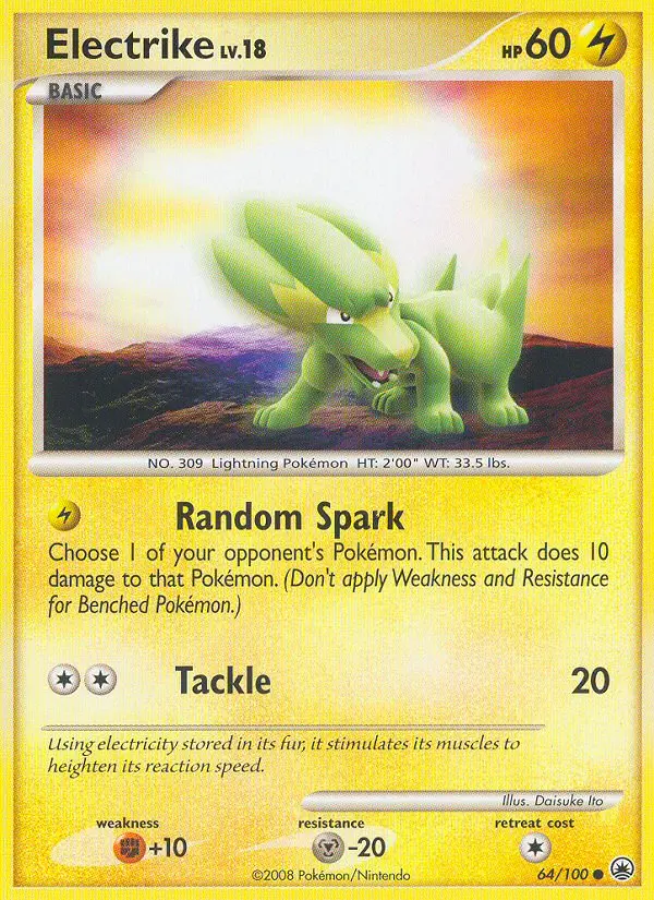 Electrike Common Pokemon card #64 from Majestic Dawn