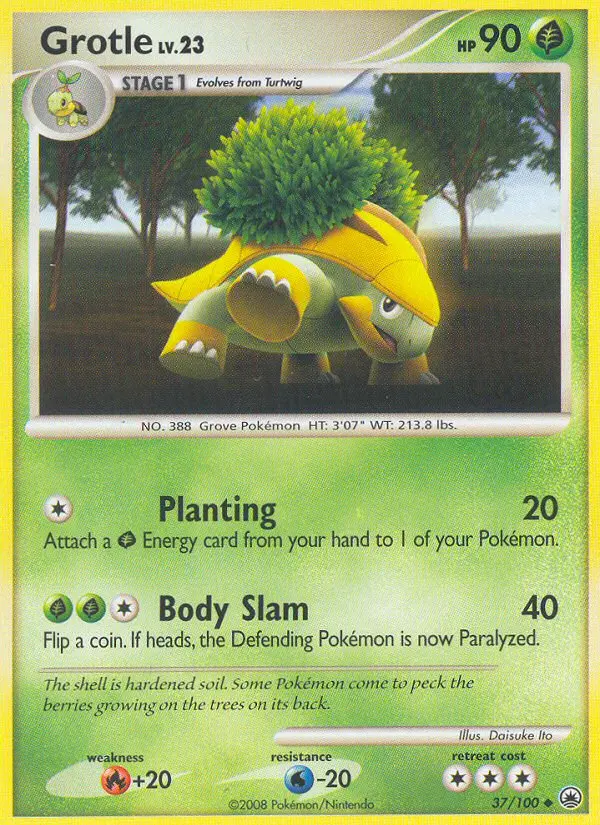 Grotle Uncommon Pokemon card #37 from Majestic Dawn