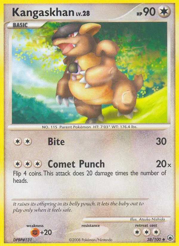 Kangaskhan Uncommon Pokemon card #38 from Majestic Dawn