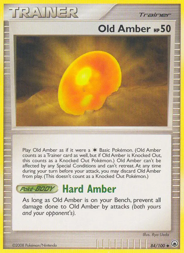 Old Amber Uncommon Pokemon card #84 from Majestic Dawn