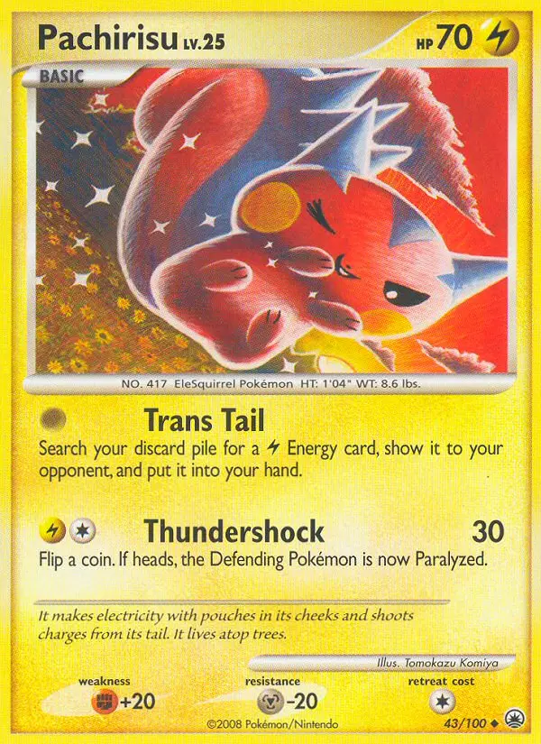 Pachirisu Uncommon Pokemon card #43 from Majestic Dawn