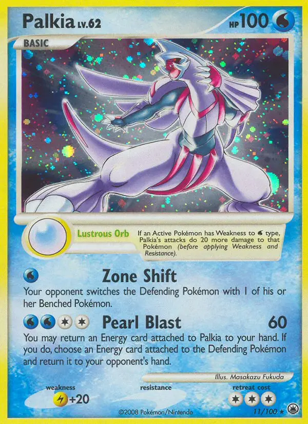 Palkia Rare Holo Pokemon card #11 from Majestic Dawn