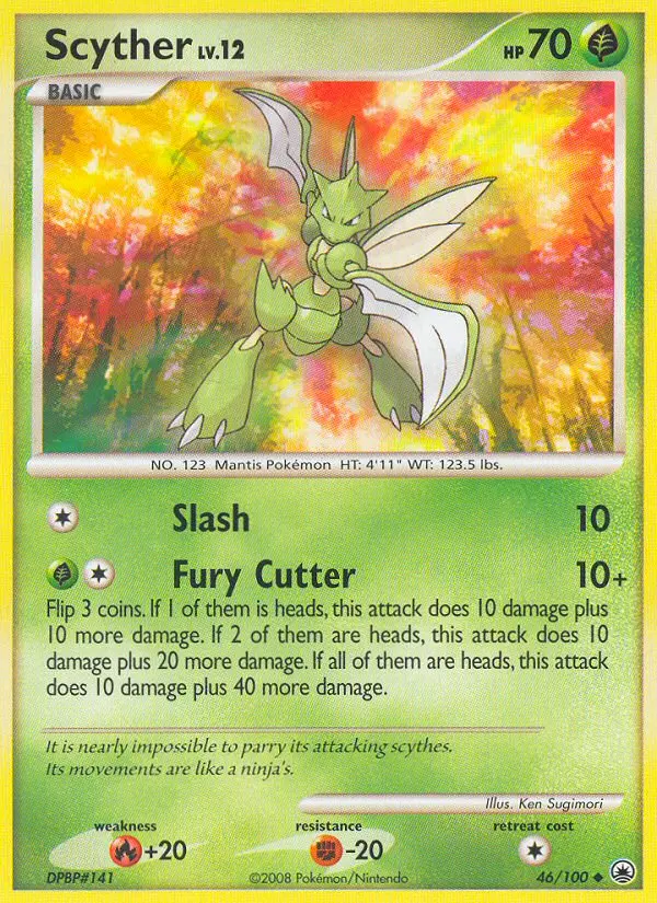 Scyther Uncommon Pokemon card #46 from Majestic Dawn