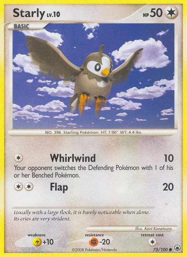 Starly Common Pokemon card #75 from Majestic Dawn