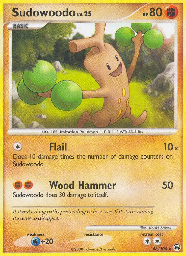 Sudowoodo Uncommon Pokemon card #48 from Majestic Dawn