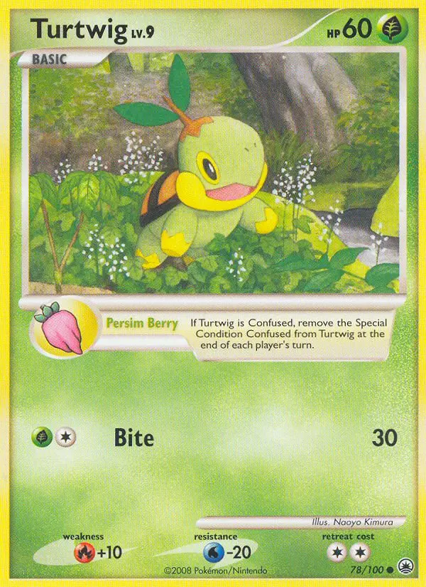 Turtwig Common Pokemon card #78 from Majestic Dawn