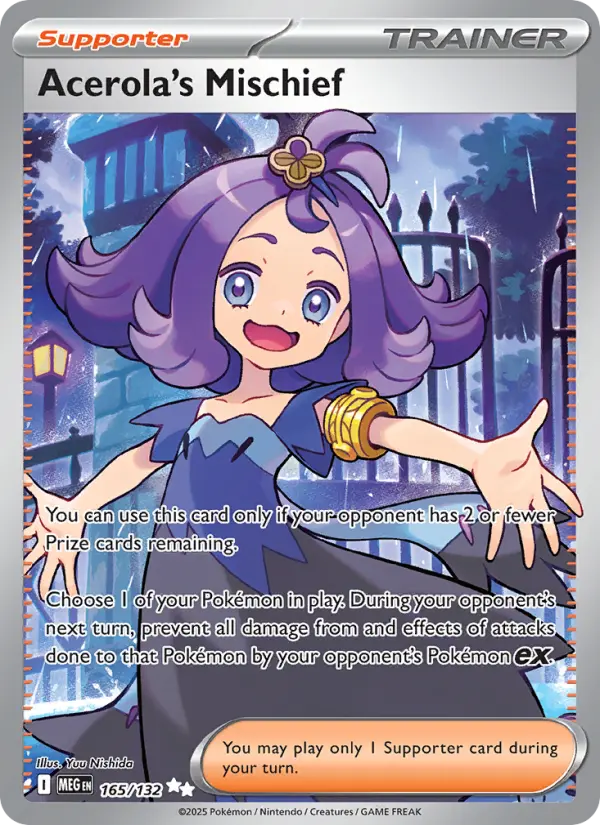 Acerola's Mischief Ultra Rare Pokemon card #165 from Mega Evolution