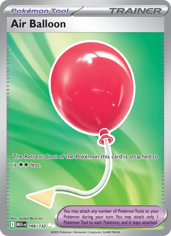 Air Balloon Ultra Rare Pokemon card #166 from Mega Evolution