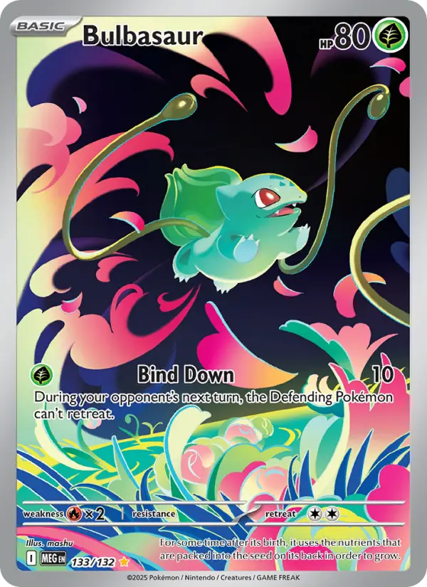Bulbasaur Illustration rare Pokemon card #133 from Mega Evolution